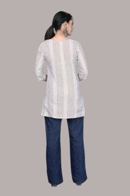 Rangrasiya Tex Women Solid Anarkali Kurta(White)