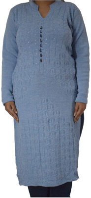 Classikon Men Solid Straight Kurta(Blue)