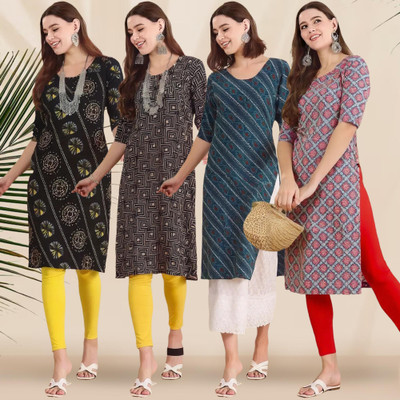 EthnicBasket Women Printed A-line Kurta(Multicolor)