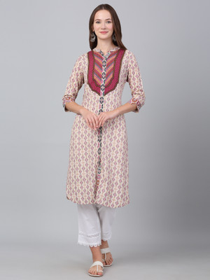 CANTABIL Women Printed A-line Kurta(Multicolor)