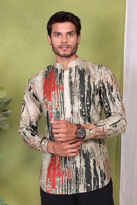 Nnc Men Printed Straight Kurta(Multicolor)
