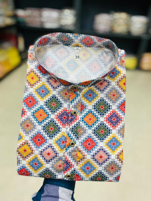 FOXDX Men Printed A-line Kurta(Multicolor)