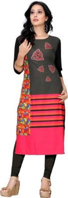 Maa Vindhyavasini Fashion Women Printed A-line Kurta(Red)