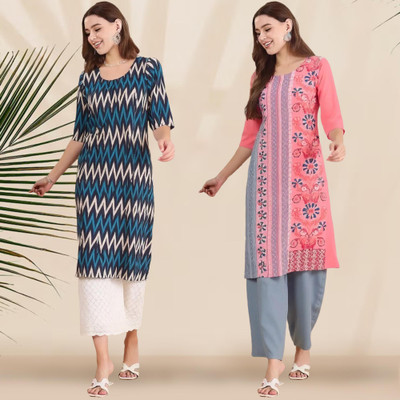 1 Stop Fashion Women Printed A-line Kurta(Multicolor)
