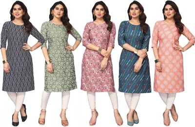 KILLARI Women Printed Straight Kurta(Multicolor)