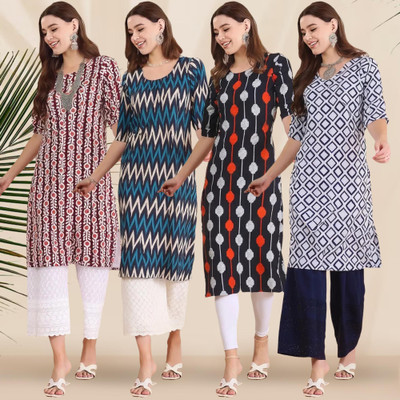 EthnicBasket Women Printed A-line Kurta(Multicolor)