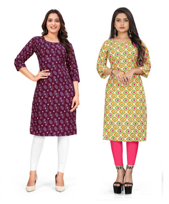 SAIKRUPA FASHION Women Printed A-line Kurta(Multicolor)