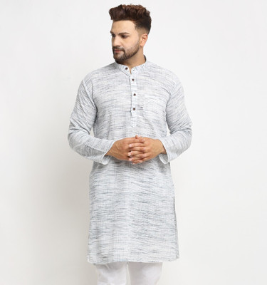 ARMAAN ETHNIC Men Self Design Straight Kurta(Grey)