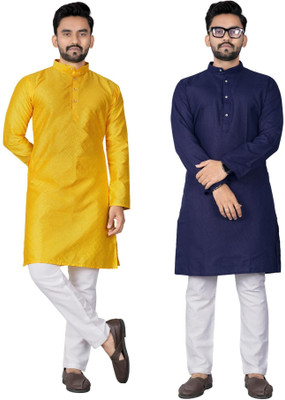 DHASU TRENDZ Men Solid Straight Kurta(Multicolor)