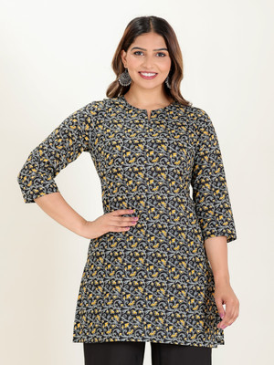 Aramya Women Floral Print Straight Kurta(Multicolor)