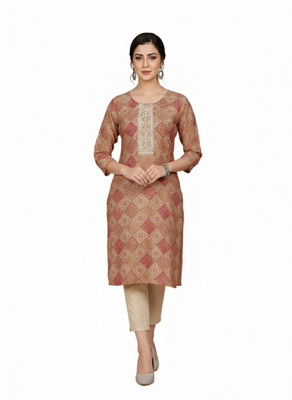 PickCell Women Floral Print Straight Kurta(Multicolor)