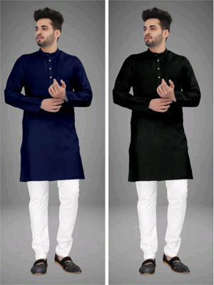 TRUST OUS Men Solid Straight Kurta(Multicolor)