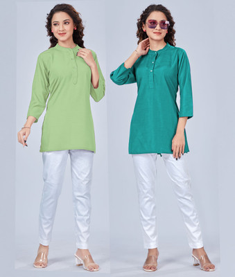 SPGR Women Solid Straight Kurta(Multicolor)