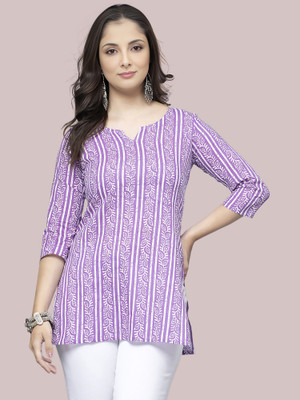 Maheshvi Women Self Design Straight Kurta(Purple)