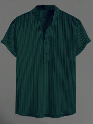 EyeBogler Men Self Design Straight Kurta(Green)