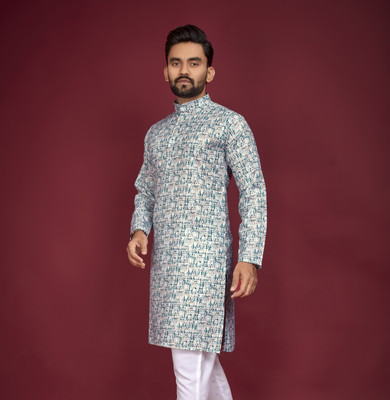 CELLUX Men Printed Straight Kurta(Multicolor)