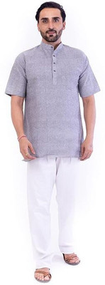 DESHBANDHU DBK Men Solid Straight Kurta(Grey)