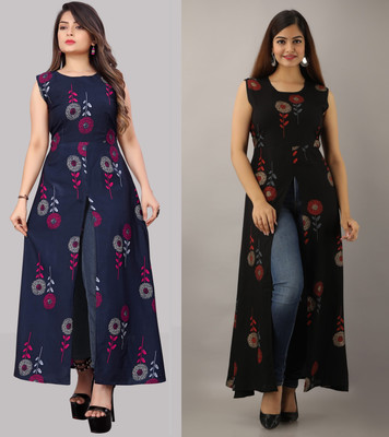 maruti fab Women Maxi Multicolor Full Length Dress