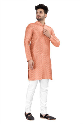 Vajira Fashion Men Self Design Straight Kurta(Multicolor)