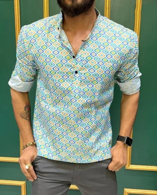 JENJEE FASHION Men Printed Straight Kurta(Multicolor)