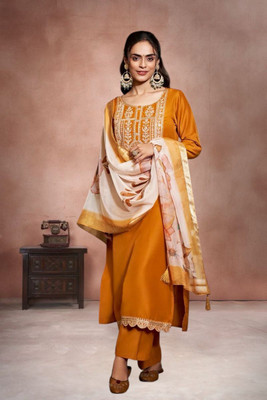 Radhesam fashion Women Embroidered, Floral Print A-line Kurta(Maroon)