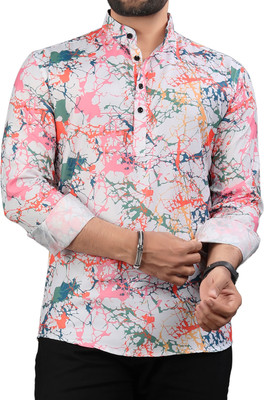Krishiv Men Printed Straight Kurta(Multicolor)
