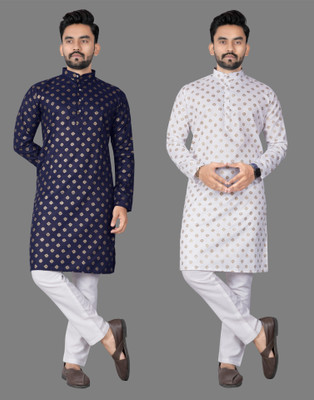 DHASU TRENDZ Men Printed Straight Kurta(Multicolor)