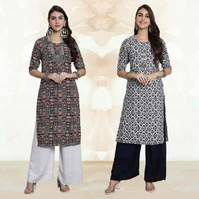 Moda Rapido Women Printed A-line Kurta(Multicolor)