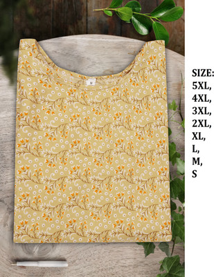 RIDDHI COLLECTION MALL Women Printed Straight Kurta(Yellow)