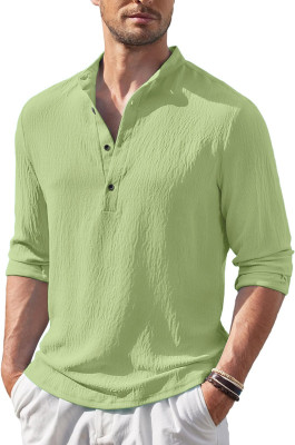 ZARTHA Men Solid Straight Kurta(Light Green)