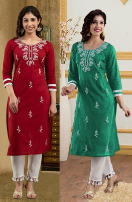 SISTO Women Printed A-line Kurta(Multicolor)