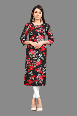 FABTOWNS Women Printed Straight Kurta(Multicolor)