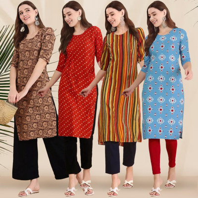 EthnicBasket Women Printed A-line Kurta(Multicolor)