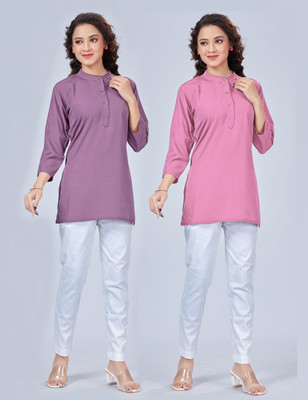 SPGR Women Solid Straight Kurta(Multicolor)