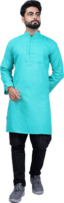 Kripto Katrox Men Abstract A-line Kurta(Purple)