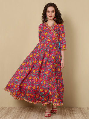 Women Click Flared/A-line Gown(Multicolor)