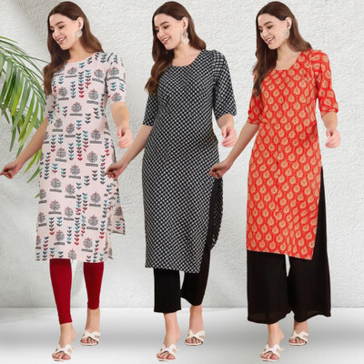 1 Stop Fashion Women Printed A-line Kurta(Multicolor)