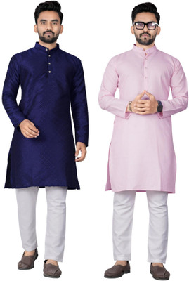 DHASU TRENDZ Men Solid Straight Kurta(Multicolor)