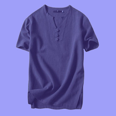 ZAKOD Men Solid Straight Kurta(Dark Blue)