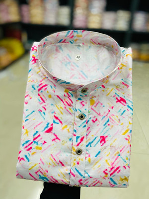 FOXDX Men Printed A-line Kurta(Multicolor)