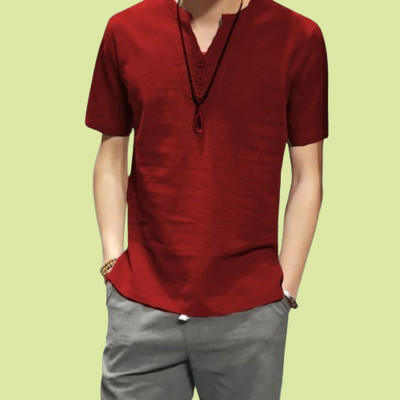 ZAKOD Men Solid Straight Kurta(Maroon)