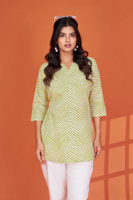 ROOP LAVANYA Casual Solid Women Light Green Top