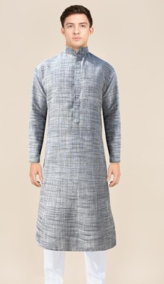 Sypher Boutique Men Solid Straight Kurta(Grey)