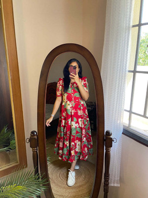 VIHIN TEXTILE Women Floral Print Anarkali Kurta(Multicolor)