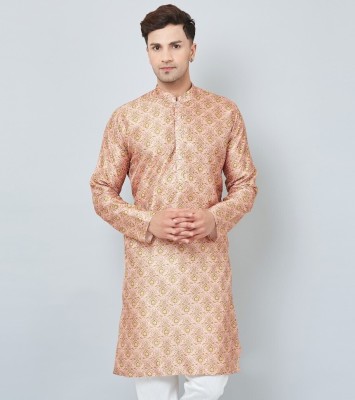 ARMAAN ETHNIC Men Printed Straight Kurta(Beige)