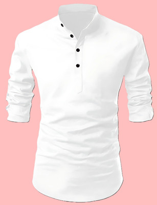 Wearbird Men Solid Straight Kurta(White)