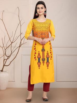 Moda Rapido Men Solid Straight Kurta(Multicolor)