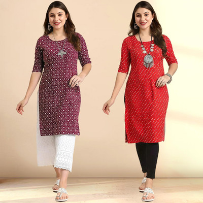 EthnicBasket Women Printed A-line Kurta(Multicolor)