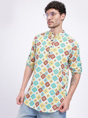 Anouk Rustic Men Printed Straight Kurta(Multicolor)