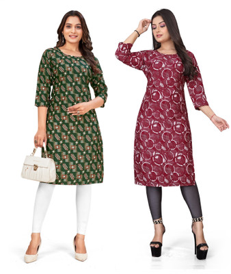 SUMITA SAREE Women Printed A-line Kurta(Multicolor)